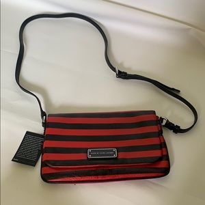 Marc by Marc Jacobs red and black stripe crossbody